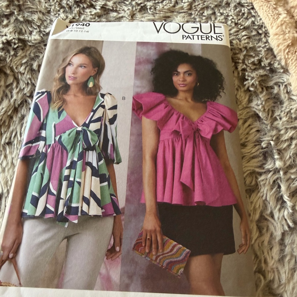 Vogue Pink Ruffle Blouse